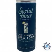 0 Social Hour cocktails - Canned Navy Strength Gin and Tonic (250)